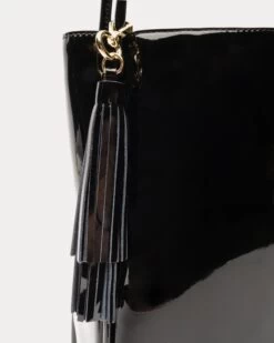 Nan Tote Soft Patent Black -Clothing Store DSCF9894