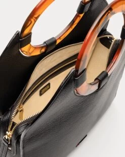 Maude Tote Tumbled Leather Black 9 Maude Tote Tumbled Leather Black -Clothing Store DSCF9941