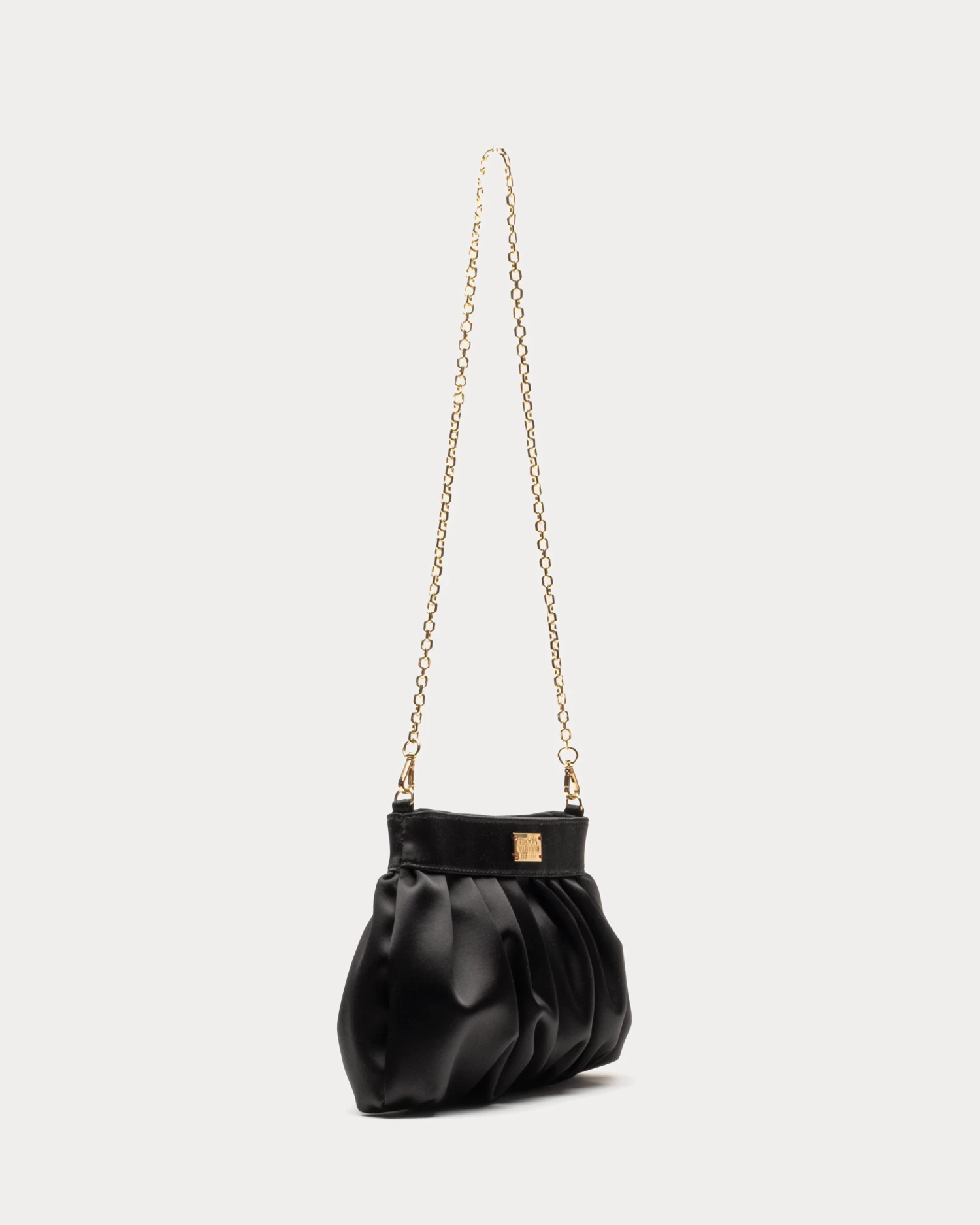 Nora Clutch Satin Black 5 Nora Clutch Satin Black - Image 3