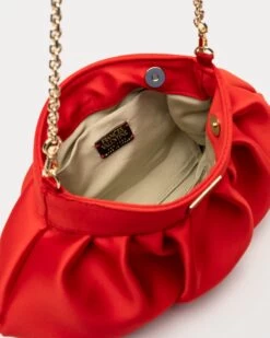 Nora Clutch Satin Cranberry 12 Nora Clutch Satin Cranberry -Clothing Store DSCF9977