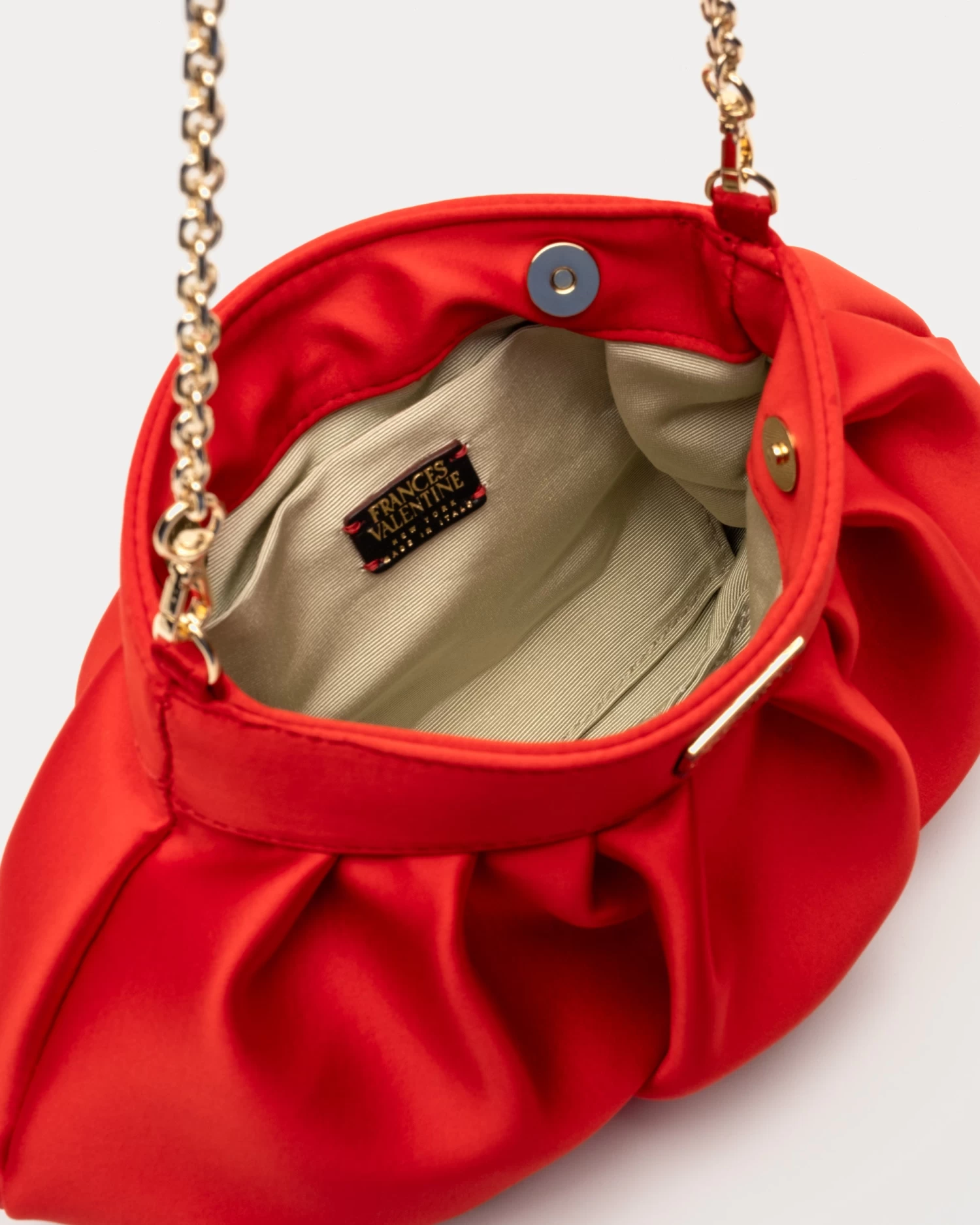 Nora Clutch Satin Cranberry 7 Nora Clutch Satin Cranberry - Image 5