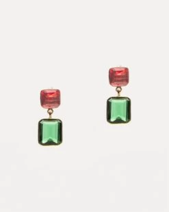 Melva Stone Earring Red Green -Clothing Store EARRINGS REDBLUE 8116c38f 24b5 477d be80 963a77b02ecf