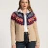 Ella Fair Isle Cardigan Navy Red -Clothing Store FAIRISLE OATMEAL 03