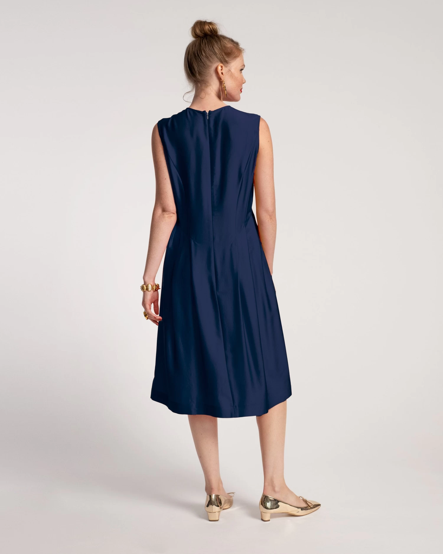 Florencia Dress Silk Navy 7 Florencia Dress Silk Navy - Image 5