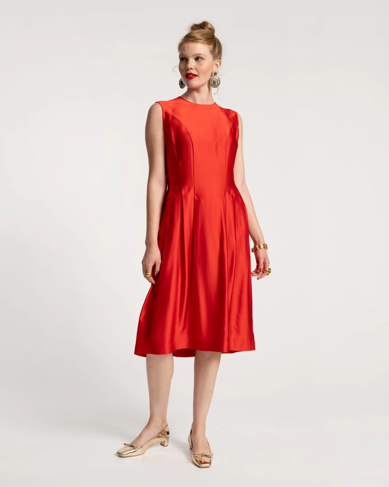 Florencia Dress Silk Red 3 Florencia Dress Silk Red