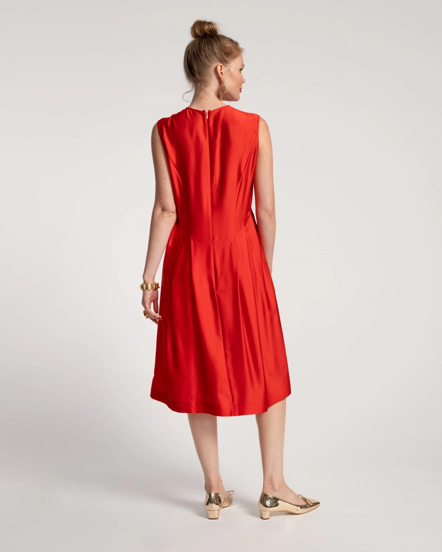 Florencia Dress Silk Red 6 Florencia Dress Silk Red - Image 4