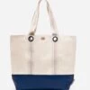 Frank Men's XL Canvas Tote Natural Navy -Clothing Store FRANK XL NAVY 01 fvlogo 1