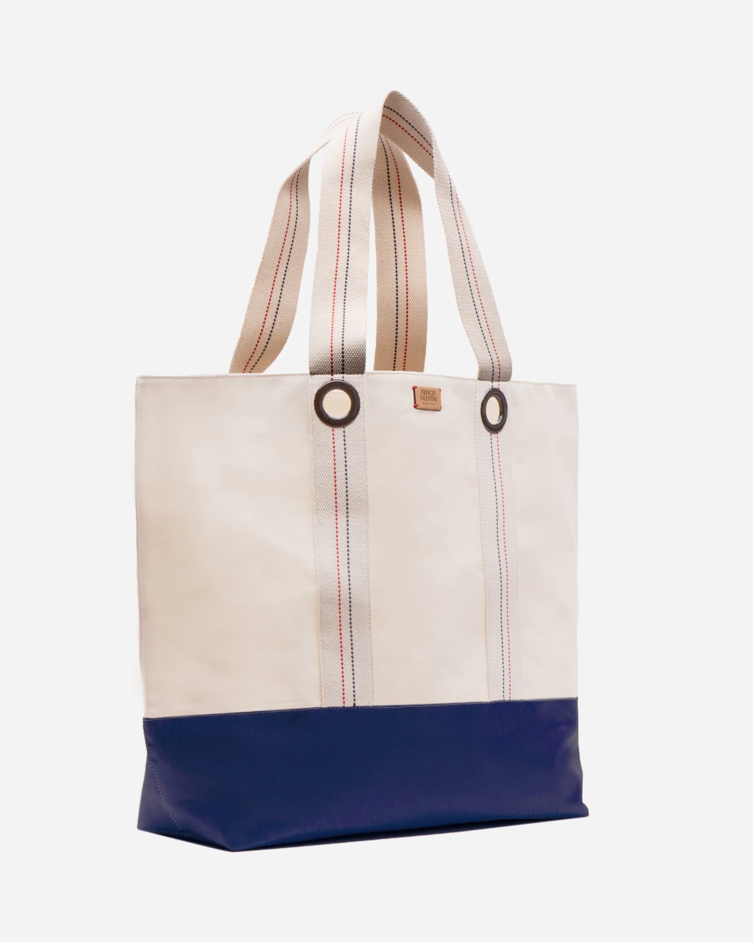 Frank Men's XL Canvas Tote Natural Navy 4 Frank Men's XL Canvas Tote Natural Navy - Image 2