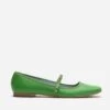 Jude Mary Jane Leather Flat Green 2 Jude Mary Jane Leather Flat Green -Clothing Store FV SS18 JUDE GRASS 01 7b260465 7237 4b0b aaa9 4c4e8ce857a2