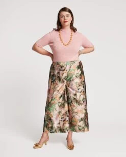 Palazzo Pant Monet Print 11 Palazzo Pant Monet Print -Clothing Store Fall23 On Figure1176