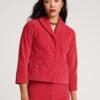 Finley Stretch Velvet Blazer Cranberry 1 Finley Stretch Velvet Blazer Cranberry -Clothing Store Fall23 On Figure1604 1