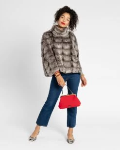 Coco Faux Fur Poncho Charcoal -Clothing Store Fur shrug 01 e71be96b f893 467e bb4c 5c30bff82d80