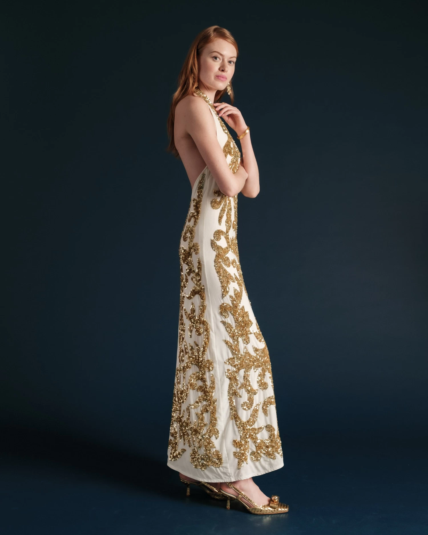 Goddess Dress White Gold 4 Goddess Dress White Gold - Image 2