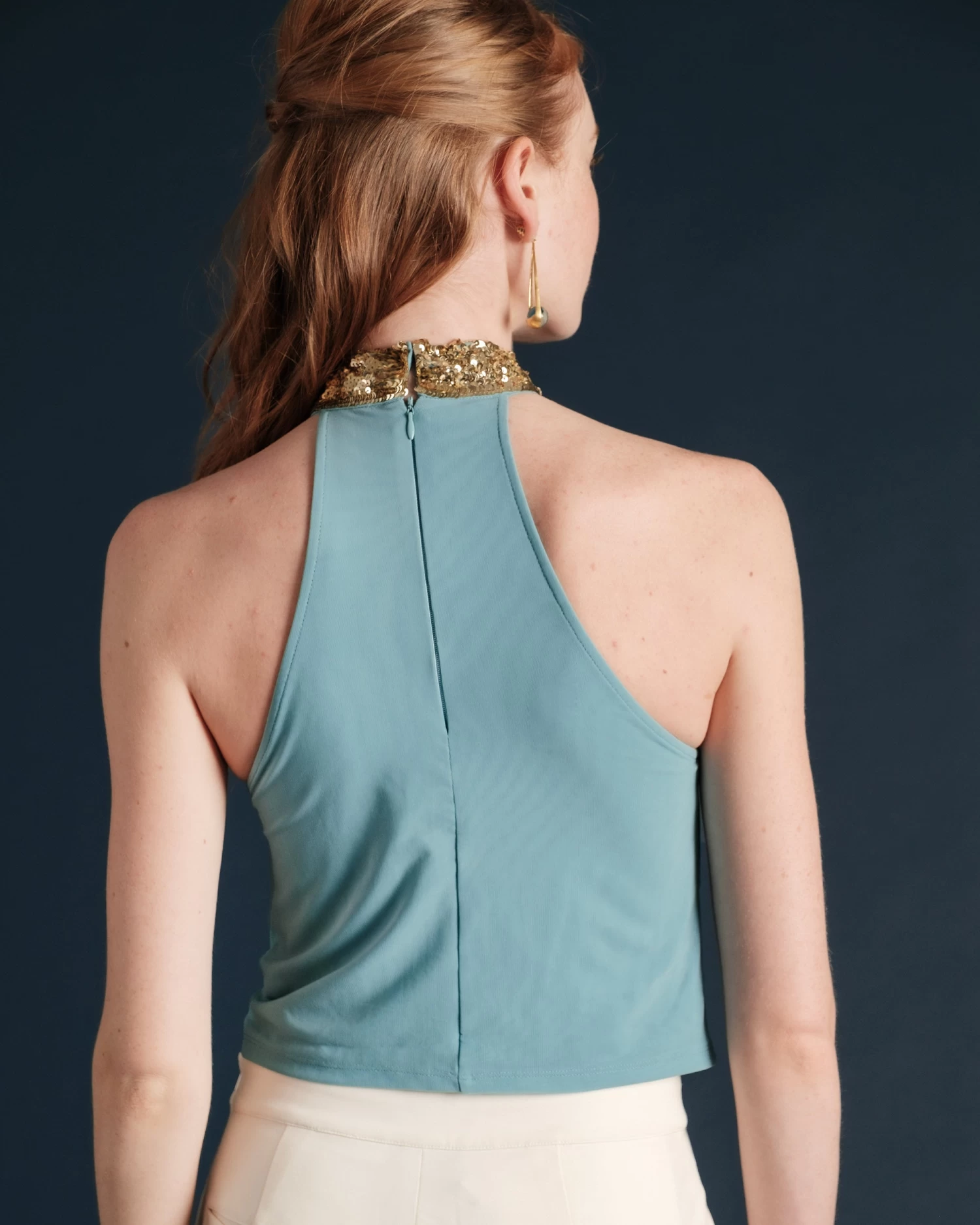 Goddess Top Light Blue Gold 6 Goddess Top Light Blue Gold - Image 4