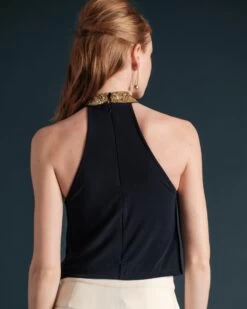 Goddess Top Navy Gold -Clothing Store GODDESS TOP NAVY 02