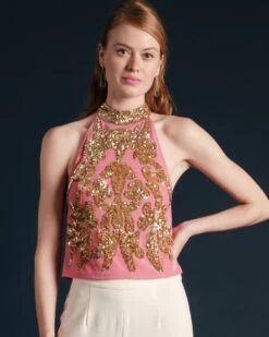 Goddess Top Pink Gold