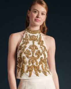 Goddess Top White Gold