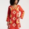 Goldie Tunic Sunrise Coral Multi -Clothing Store GOLDIE ORANGE 02