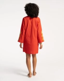 Goldie Tunic Sunrise Coral Multi -Clothing Store GOLDIE ORANGE 04