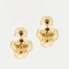 Crystal Scaled Drop Earrings Black Gold -Clothing Store GOLD PETAL EARRING