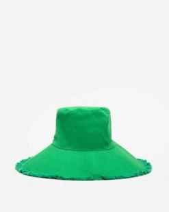 Canvas Fringe Hat Green