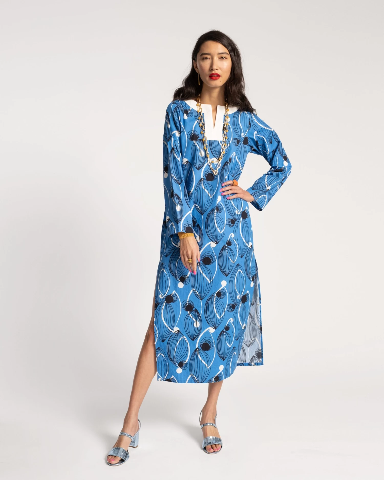 Kitt Caftan Aquarius Print Blue Multi 3 Kitt Caftan Aquarius Print Blue Multi