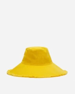 Canvas Fringe Hat Yellow