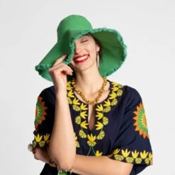 Canvas Fringe Hat Yellow -Clothing Store HAT green 02 012e0548 a4ff 4099 8c0d 1b5a5cd63752