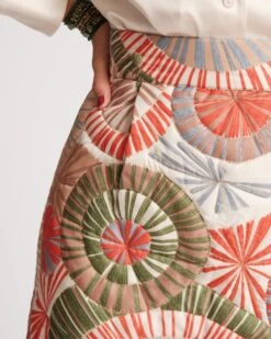 Hostess Quilted Skirt Starburst Print -Clothing Store HOSTESS SKIRT 043