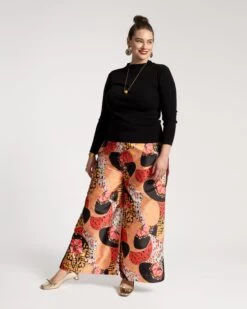 Palazzo Pant Abstract Print -Clothing Store JADE PALAZZO PLUS