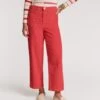 Jane Mini Wale Corduroy Pant Coral -Clothing Store JANE CORD RED 02
