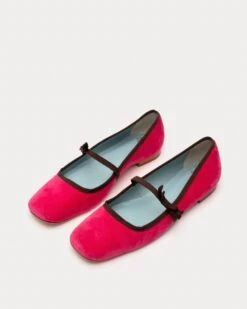 Jude Mary Jane Velvet Pink -Clothing Store JUDEV PINK 04