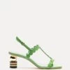 Kiki Mini Dot Heel Green -Clothing Store KIKIHEEL GREEN 01