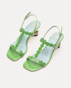 Kiki Mini Dot Heel Green -Clothing Store KIKIHEEL GREEN 04