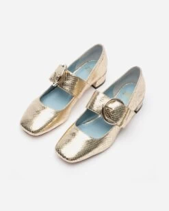 Katy Mary Jane Snake Emboss Platino -Clothing Store Katy Gold 04 9c137a32 38e4 4fea add8 a4e377aa99aa