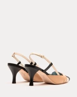 Liza Pump Basketweave Black Oyster Tan 11 Liza Pump Basketweave Black Oyster Tan -Clothing Store LIZASC BLACK 03