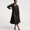 Lucille Wrap Dress Dupioni Black -Clothing Store LUCILLE BLACK 01