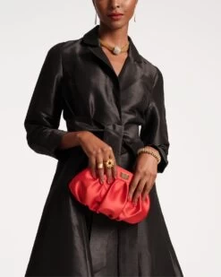 Lucille Wrap Dress Dupioni Black 11 Lucille Wrap Dress Dupioni Black -Clothing Store LUCILLE BLACK 05