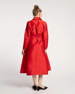 Lucille Wrap Dress Scarlet 7 Lucille Wrap Dress Scarlet -Clothing Store LUCILLE RED 04