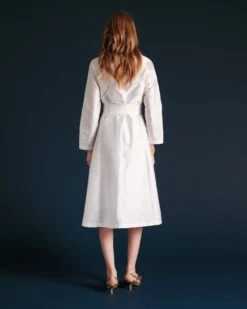 Lucille Wrap Dress Ivory 7 Lucille Wrap Dress Ivory -Clothing Store LUCILLE WHITE 02