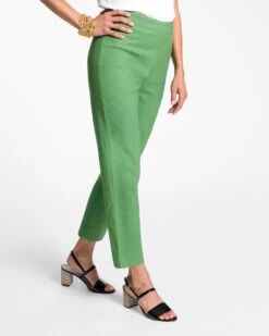 Lucy Pant Stretch Cotton Green -Clothing Store LUCY GREEN 03 6d119461 58fe 4f6a bf02 31bd99041c07