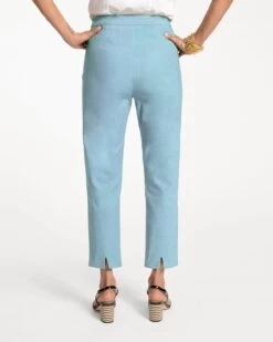 Lucy Pant Stretch Cotton Light Blue -Clothing Store LUCY GREEN 04 8810cd1c ca5c 4395 8a20 3b2d433d1e74