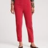 Lucy Pant Stretch Velvet Cranberry 1 Lucy Pant Stretch Velvet Cranberry -Clothing Store LUCY PINK 01