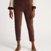 Lucy Pant Stretch Velvet Chocolate
