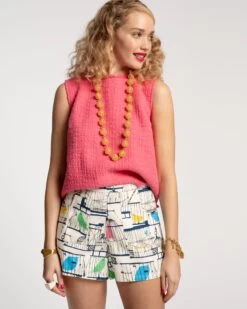 Clothing Store 27 Short W/Back Zip La Cage Print