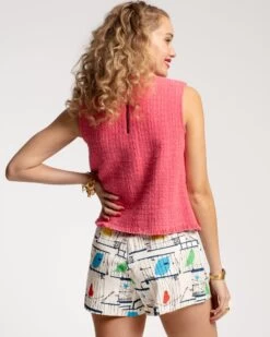 Short W/Back Zip La Cage Print -Clothing Store LaCage Shorts 03