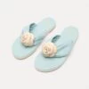 Magnolia Cloud Thong Sandal Light Blue Oyster