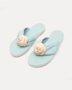Magnolia Cloud Thong Sandal Light Blue Oyster