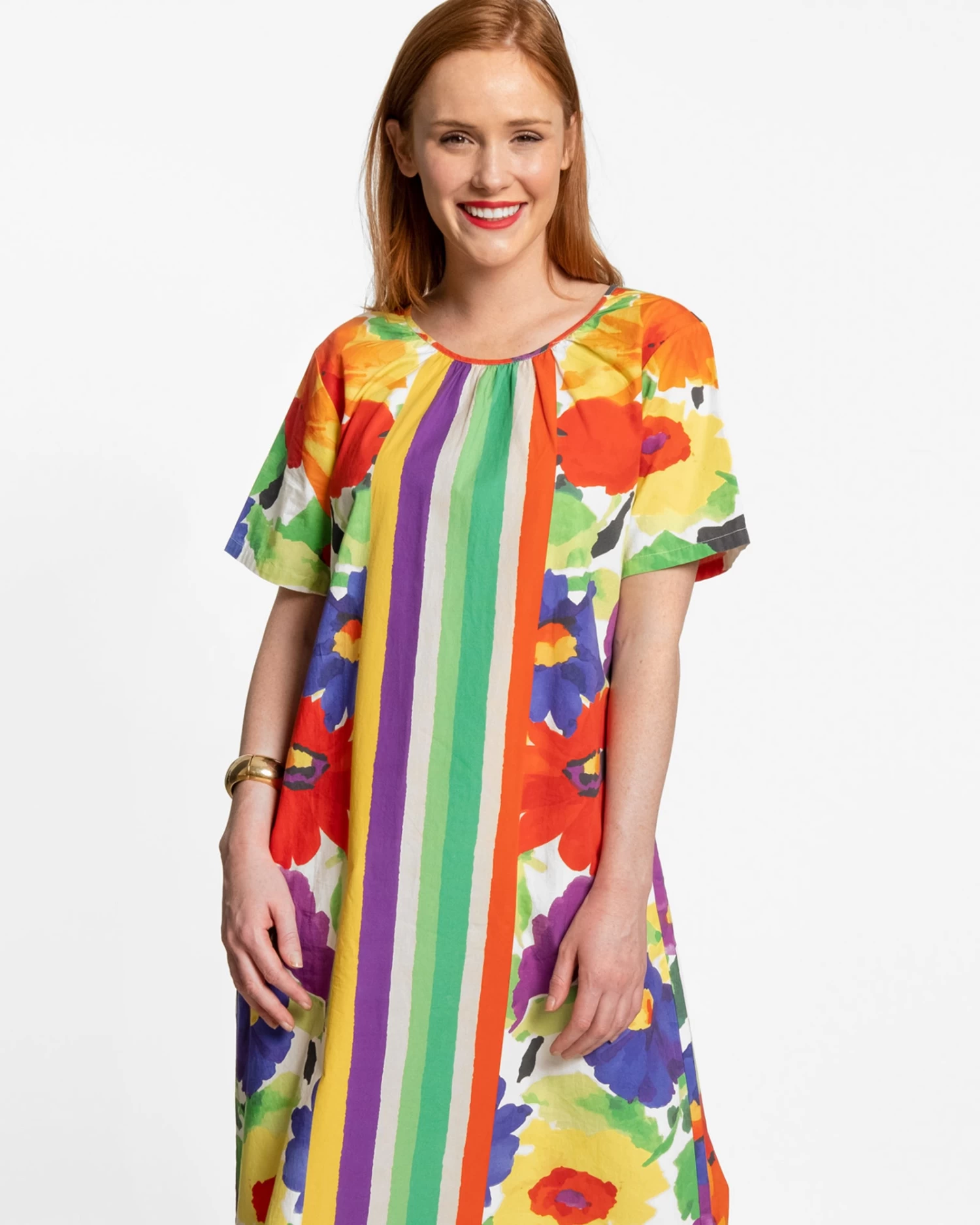 Mags Windowpane Maxi Floral Explosion Candy Stripe 4 Mags Windowpane Maxi Floral Explosion Candy Stripe - Image 2