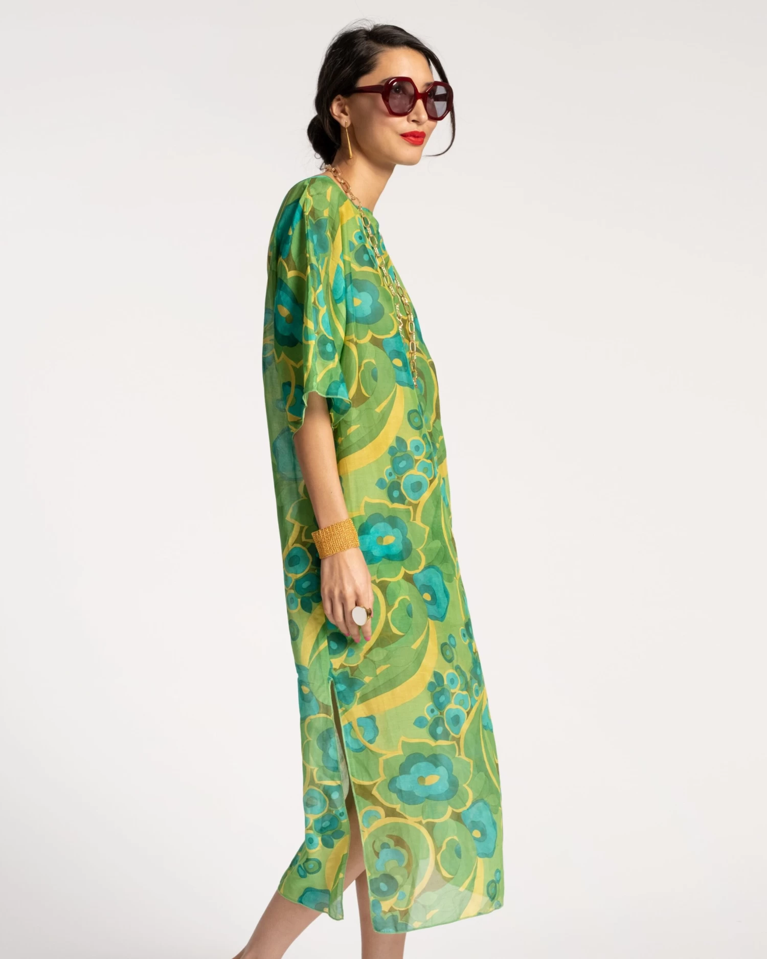 Marguerite Sheer Coverup Maxi Flower Power 5 Marguerite Sheer Coverup Maxi Flower Power - Image 3